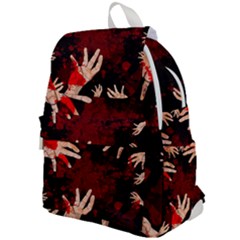 Horror Themed Bloody Hands Top Flap Backpack by ExtraGoodSauce