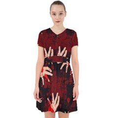 Horror Themed Bloody Hands Adorable In Chiffon Dress by ExtraGoodSauce