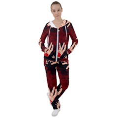 Horror Themed Bloody Hands Women s Tracksuit by ExtraAwesomeSauce