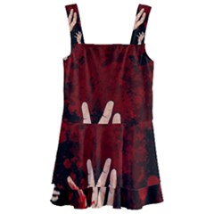 Horror Themed Bloody Hands Kids  Layered Skirt Swimsuit by ExtraGoodSauce