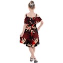 Horror Themed Bloody Hands Kids  Cut Out Shoulders Chiffon Dress View2