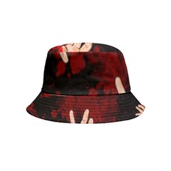 Horror Themed Bloody Hands Inside Out Bucket Hat (kids) by ExtraGoodSauce