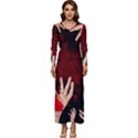 Horror Themed Bloody Hands Long Sleeve Longline Maxi Dress View1