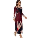 Horror Themed Bloody Hands Long Sleeve Longline Maxi Dress View3