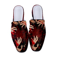 Horror Themed Bloody Hands Women s Classic Backless Heels by ExtraGoodSauce