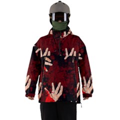 Horror Themed Bloody Hands Men s Ski And Snowboard Waterproof Breathable Jacket by ExtraGoodSauce