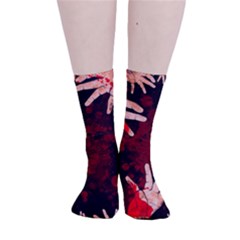 Horror Themed Bloody Hands Smooth Crew Length Tube Socks