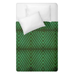 Green Diamond Grid Pattern Duvet Cover Double Side (Single Size)