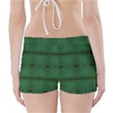 Green Diamond Grid Pattern Boyleg Bikini Wrap Bottoms View2