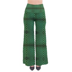 Green Diamond Grid Pattern So Vintage Palazzo Pants