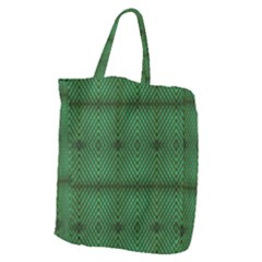 Green Diamond Grid Pattern Giant Grocery Tote