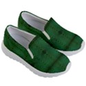 Green Diamond Grid Pattern Kids Lightweight Slip Ons View3