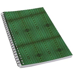 Green Diamond Grid Pattern 5.5  x 8.5  Notebook