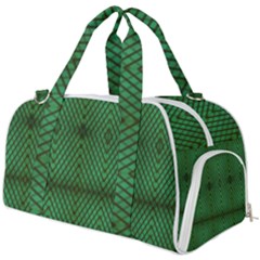 Green Diamond Grid Pattern Burner Gym Duffle Bag