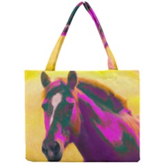 Vibrant Abstract Equine Art Mini Tote Bag by ExtraGoodSauce