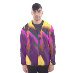 Vibrant Abstract Equine Art Men s Hooded Windbreaker