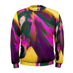 Vibrant Abstract Equine Art Men s Sweatshirt