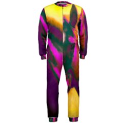 Vibrant Abstract Equine Art Onepiece Jumpsuit (men) by ExtraGoodSauce