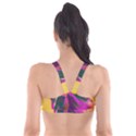 Vibrant Abstract Equine Art Plunge Bikini Top View2