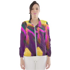 Vibrant Abstract Equine Art Women s Windbreaker