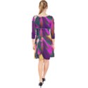 Vibrant Abstract Equine Art Quarter Sleeve Front Wrap Dress View2