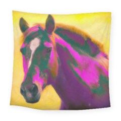 Vibrant Abstract Equine Art Square Tapestry (large) by ExtraGoodSauce