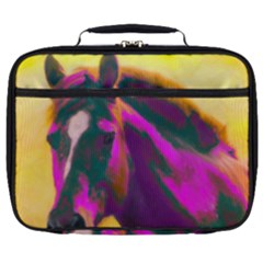 Vibrant Abstract Equine Art Full Print Lunch Bag by ExtraGoodSauce