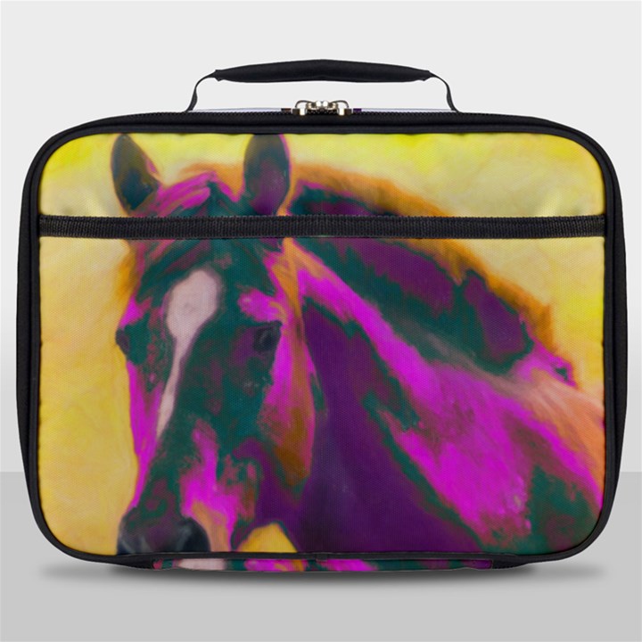 Vibrant Abstract Equine Art Full Print Lunch Bag