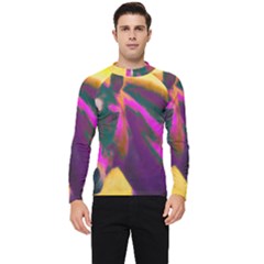 Vibrant Abstract Equine Art Men s Long Sleeve Rash Guard by ExtraGoodSauce