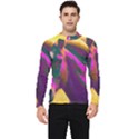 Vibrant Abstract Equine Art Men s Long Sleeve Rash Guard View1