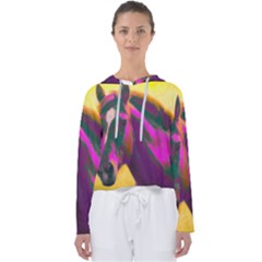 Vibrant Abstract Equine Art Women s Slouchy Sweat