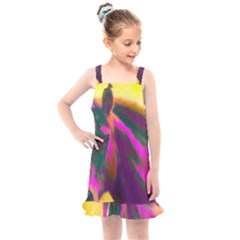 Vibrant Abstract Equine Art Kids  Overall Dress by ExtraGoodSauce