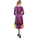 Vibrant Abstract Equine Art Ruffle End Midi Chiffon Dress View2