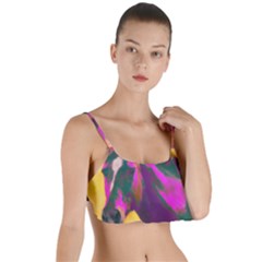 Vibrant Abstract Equine Art Layered Top Bikini Top  by ExtraAwesomeSauce