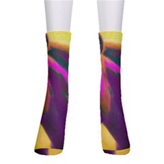 Vibrant Abstract Equine Art Crew Socks