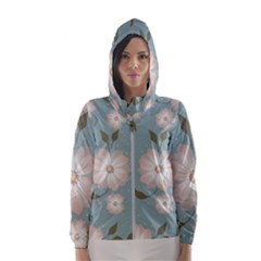 Flora Floral Flower Flowers Pattern Women s Hooded Windbreaker