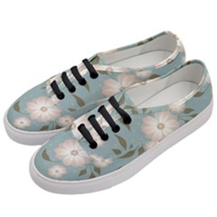 Flora Floral Flower Flowers Pattern Women s Classic Low Top Sneakers by Apenda