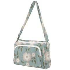 Flora Floral Flower Flowers Pattern Front Pocket Crossbody Bag by Apenda