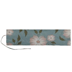 Flora Floral Flower Flowers Pattern Roll Up Canvas Pencil Holder (l) by Apenda