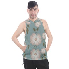 Flora Floral Flower Flowers Pattern Men s Sleeveless Hoodie by Apenda