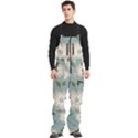 Flora Floral Flower Flowers Pattern Men s Front Zip Ski And Snowboard Bib Pants View3