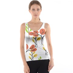 Tree Auntumn Leaf Women s Basic Tank Top by anzea