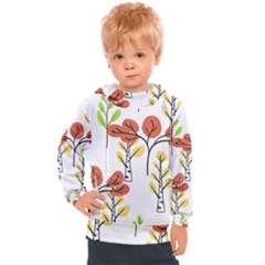 Tree Auntumn Leaf Kids  Hooded Pullover