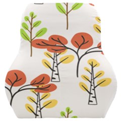 Tree Auntumn Leaf Car Seat Back Cushion 