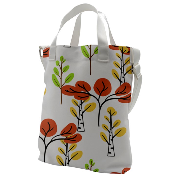 Tree Auntumn Leaf Canvas Messenger Bag