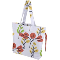 Tree Auntumn Leaf Drawstring Tote Bag by anzea