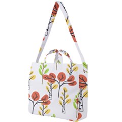 Tree Auntumn Leaf Square Shoulder Tote Bag by anzea