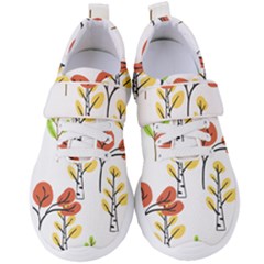 Tree Auntumn Leaf Women s Velcro Strap Shoes