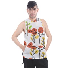 Tree Auntumn Leaf Men s Sleeveless Hoodie