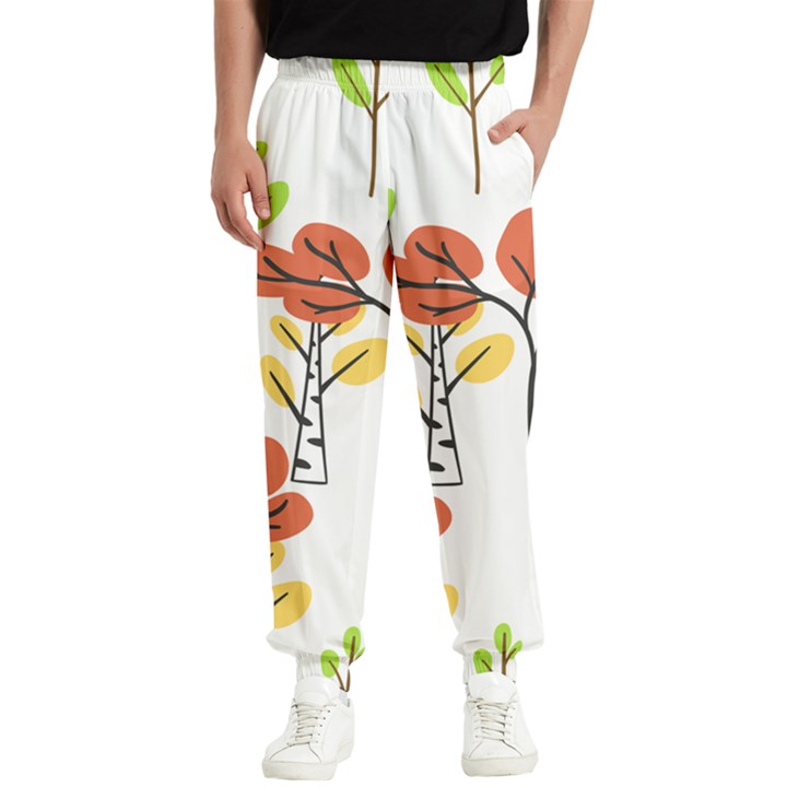 Tree Auntumn Leaf Men s Elastic Waist Pants